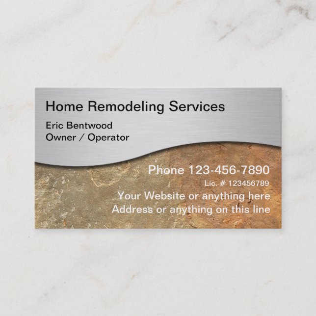 Remodeling Business Cards (Front)
