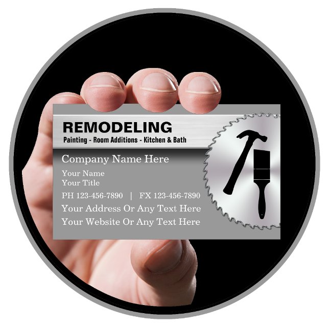 Remodeling Business Cards (Remodeling Business Cards by CustomBusinessTemplates.com)