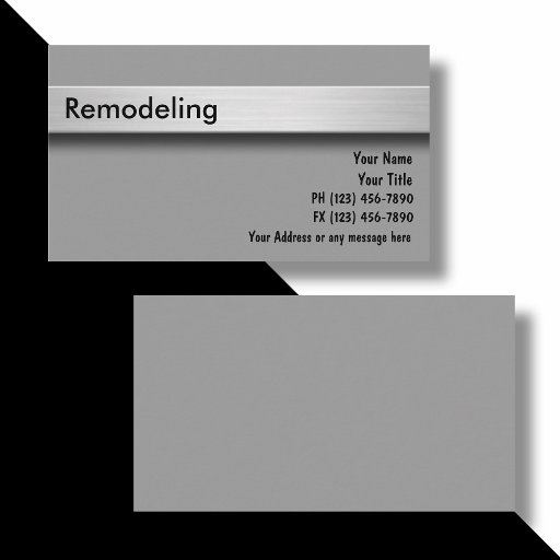 Customizable Remodeling Business Cards