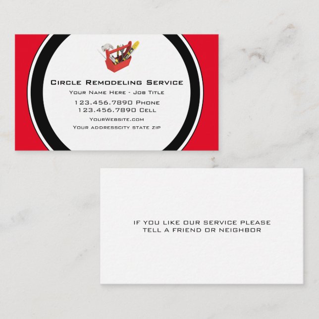 Remodeling Handman Business Cards (Front/Back)