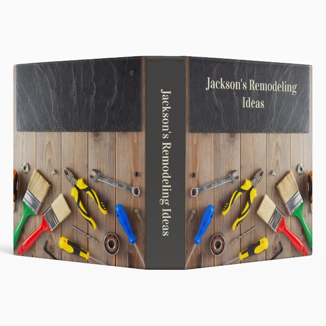 Remodeling or Home Construction Custom 3 Ring Binder (Background)