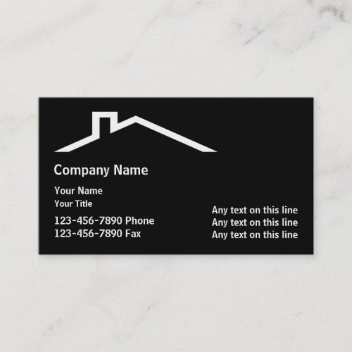 Remodeling Roof Symbol Business Cards