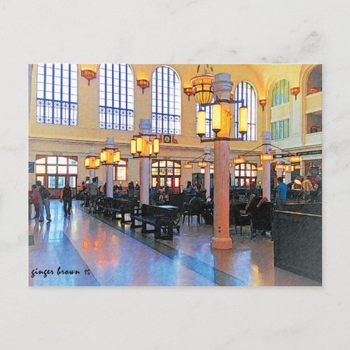 Remolded Lobby Of Union Station Denver CO Postcard