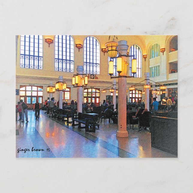 Remolded Lobby Of Union Station, Denver, CO Postcard (Front)