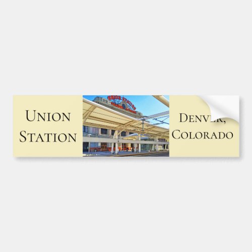 Remolded Westside of Union Station Denver CO Bumper Sticker