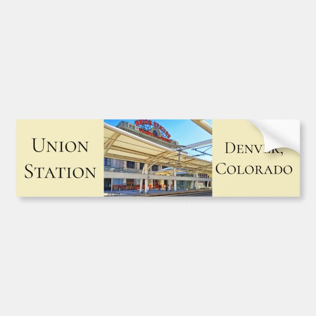 Remolded Westside of Union Station, Denver, CO Bumper Sticker (Front)