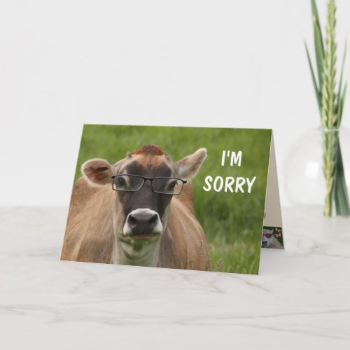 Remorseful Cow Im Sorry Card
