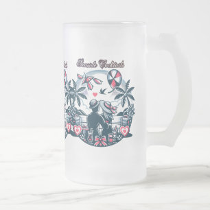 Remote Adventure Frosted Glass Beer Mug