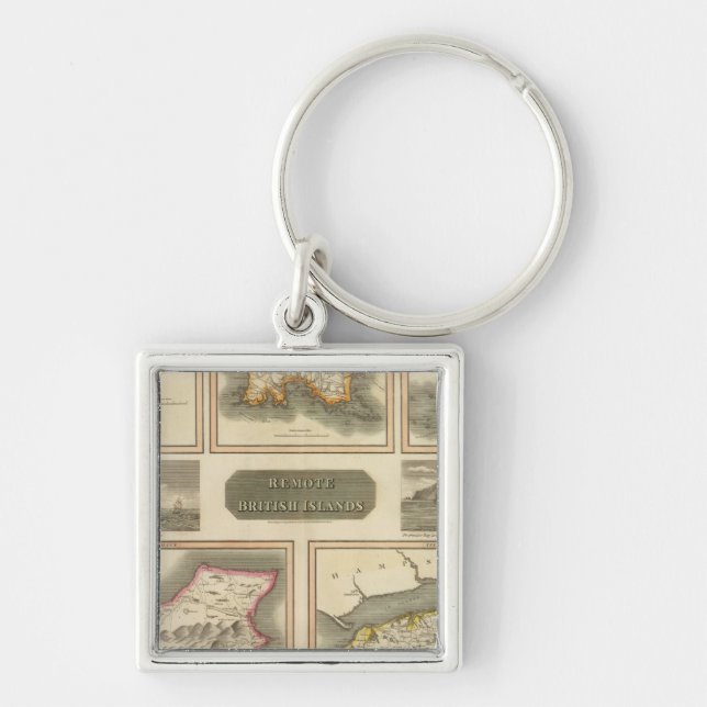 Remote British islands Keychain (Front)