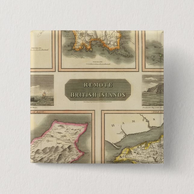 Remote British islands Pinback Button (Front)