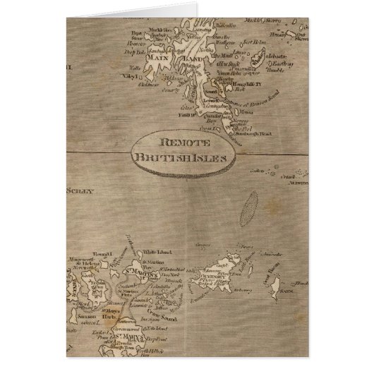 Remote British Isles Map by Arrowsmith Cards (Front)