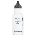 Remote cat funny water bottle KC sport white 18 oz