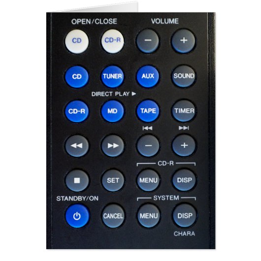 Remote control cards (Front)