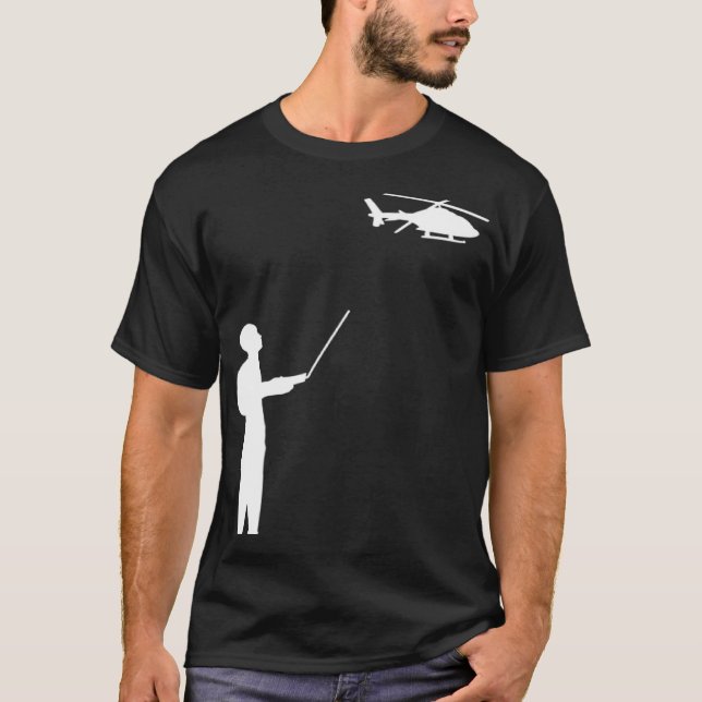 Remote Control Model Helicopter RC Hobby Pilot Men T-Shirt (Front)