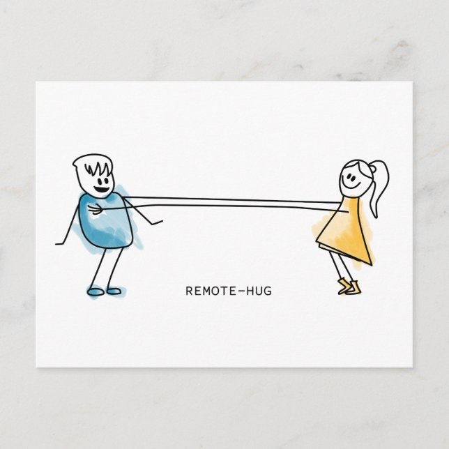 Remote-Hug Postcard (Front)