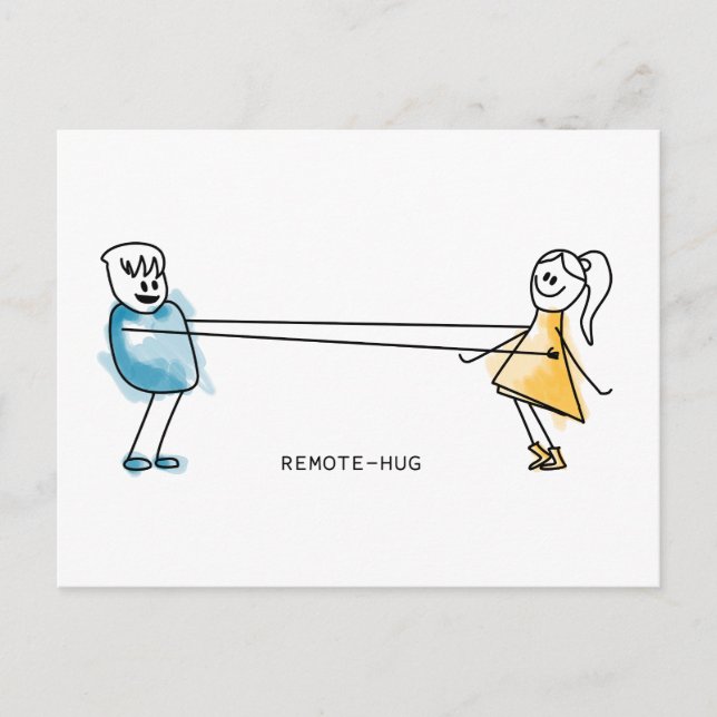 Remote-Hug Postcard (Front)