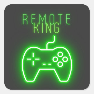 Remote King for the game console Square Sticker