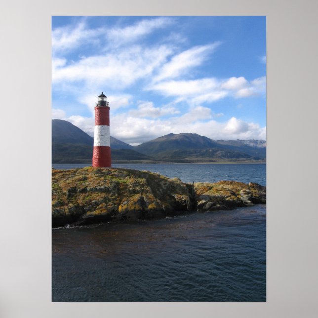 Remote Lighthouse, Beagle Channel, Patagonia Poster (Front)