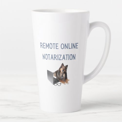 Remote Online Notarization  17 oz  Latte Mug