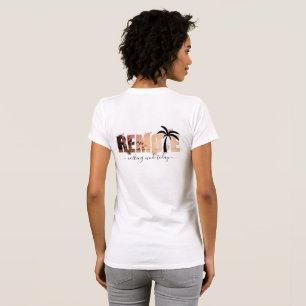 Remote Splash Palm Tree Silhouette  T-Shirt