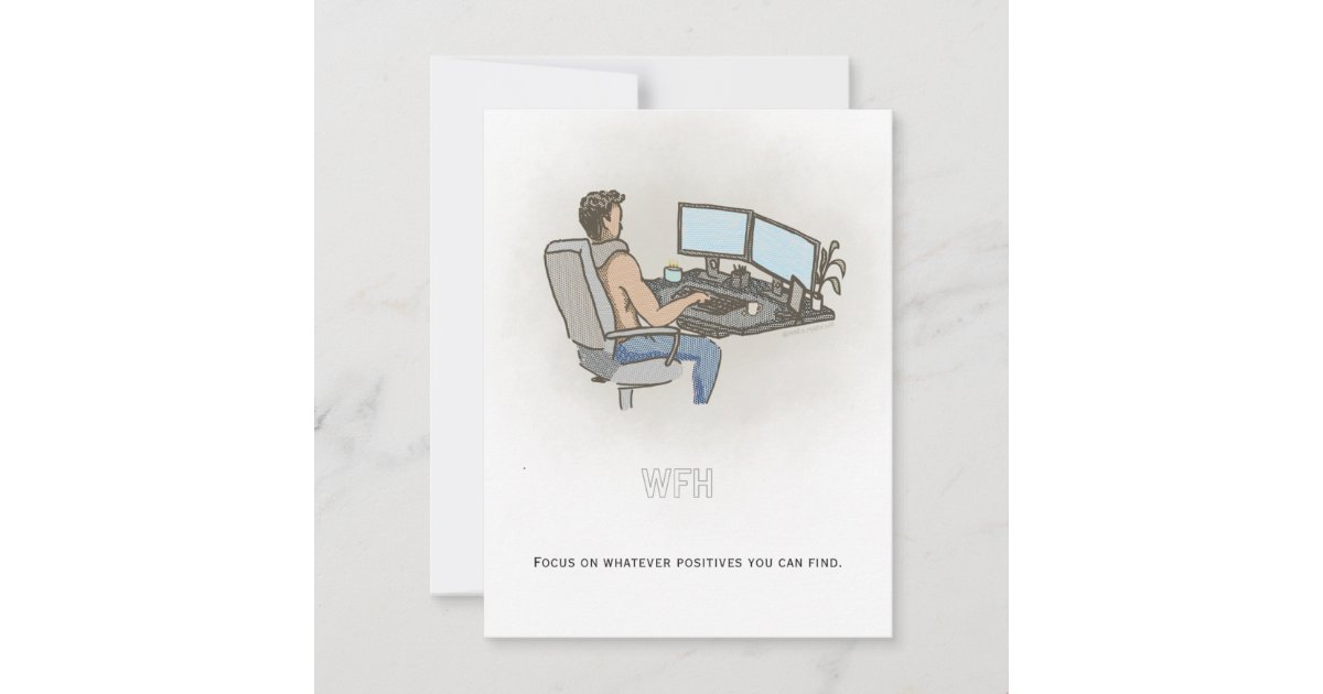 Remote Work Greeting Card Zazzle