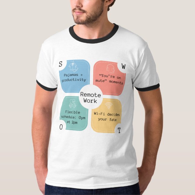 Remote Work Life | Funny Work-From-Home Gift  T-Shirt (Front)