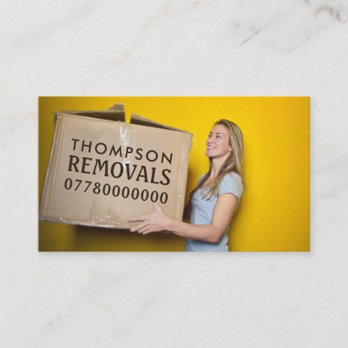 Removal Box Removal Company Business Card