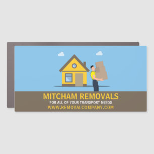 Removal Man House Design, Removal Company Car Magnet