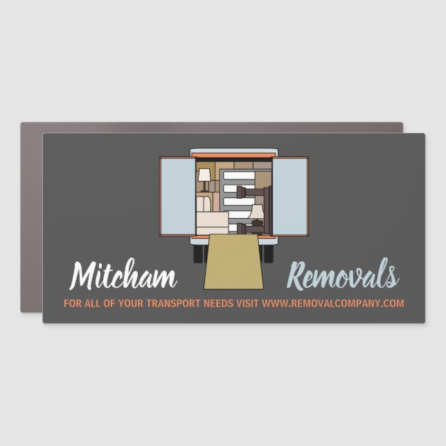 Removal Van Design, Removal Company Advertising Car Magnet (Front)