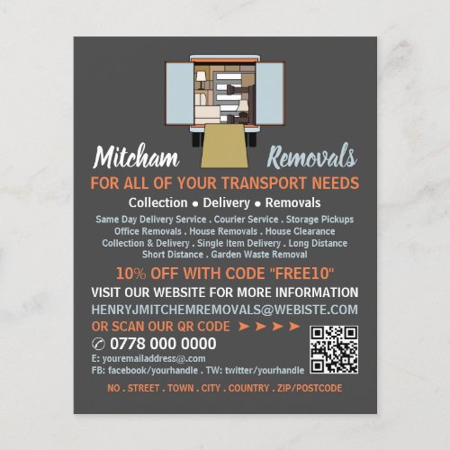 Removal Van Design Removal Company Advertising Flyer