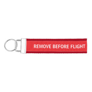 Remove Before Flight Aviation Flight Tag Wrist Keychain