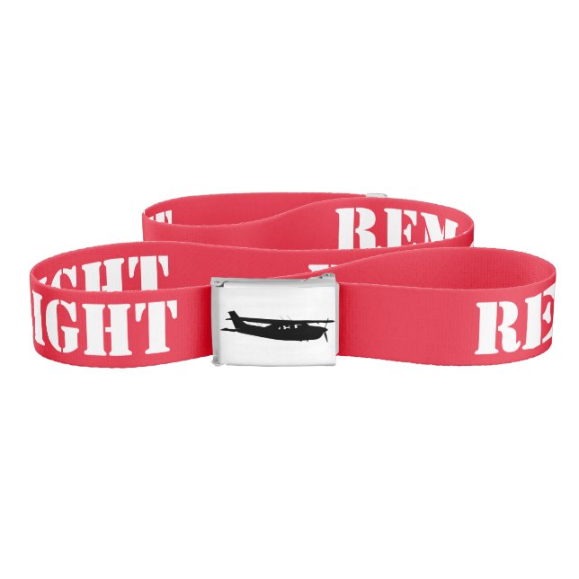"REMOVE BEFORE FLIGHT" Belt (Zig-Zag)