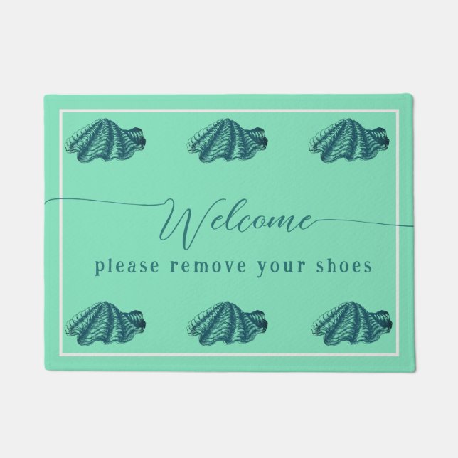 Remove Shoes Beach House Welcome Doormat (Front)