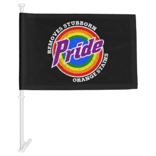 Remove Stubborn Orange Stains Pride Month LGBTQ Car Flag