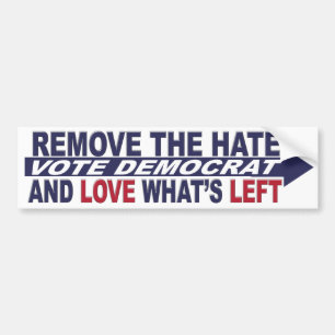 Remove the Hate and Love what's Left Bumper Sticker