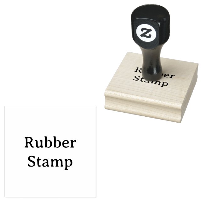 Remove This Text & Add Your Own Design 2.5" x 2.5" Rubber Stamp (Stamped)