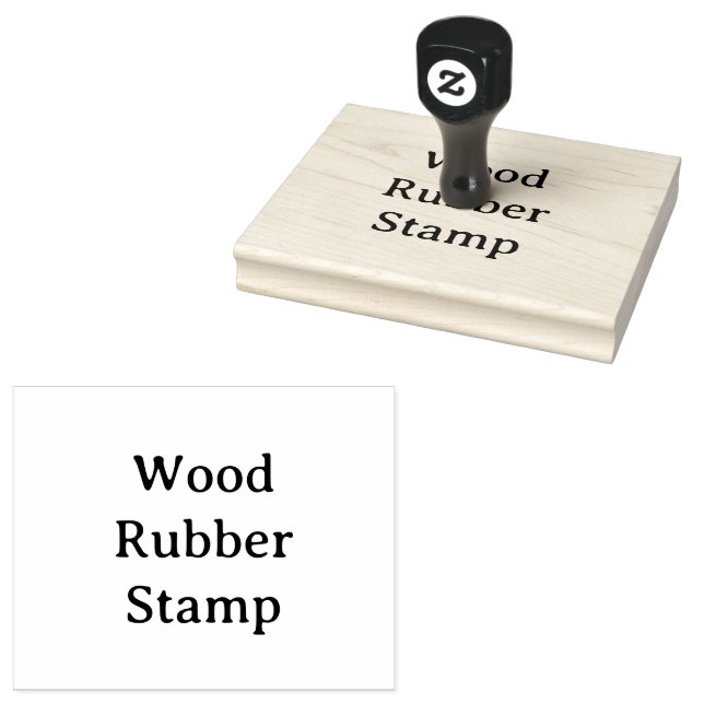 Remove This Text & Add Your Own Design 4" x 5" Rubber Stamp (Stamped)