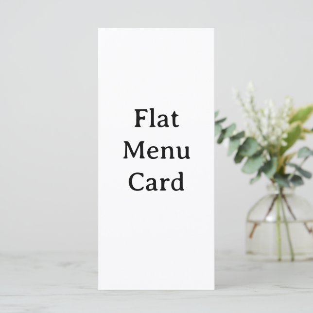 Remove This Text & Add Your Own Design 4" x 9" Menu (Standing Front)