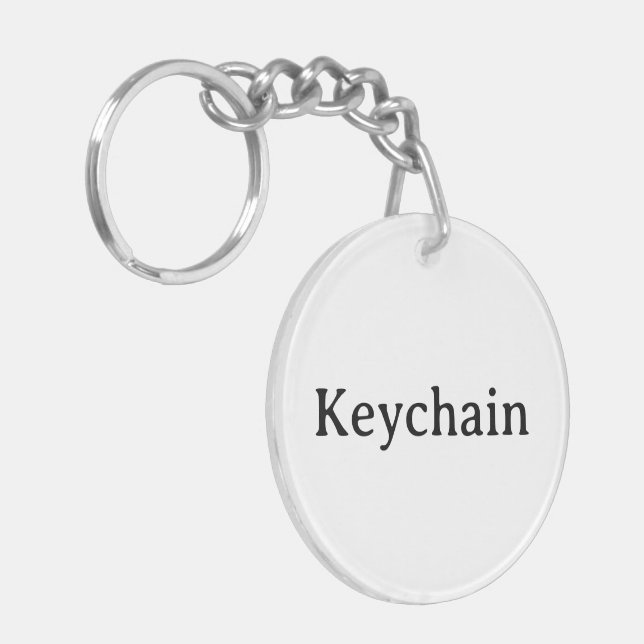 Remove This Text & Add Your Own Design Circle Keychain (Front Left)