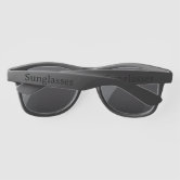 Custom Text on Black with White Script Sunglasses | Zazzle display picture 1