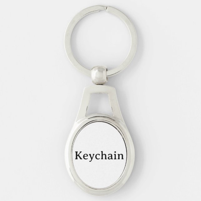 Remove This Text & Add Your Own Design Oval Keychain (Front)