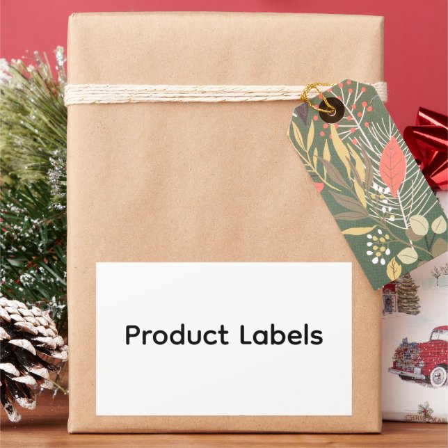 Remove This Text & Add Your Own Design Rectangular Sticker (Holiday)