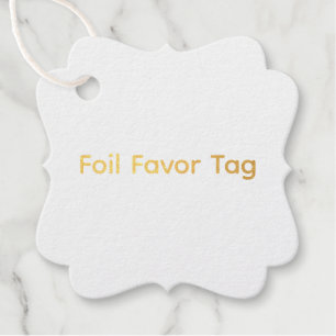 Remove This Text & Add Your Own Design Square Foil Favor Tags
