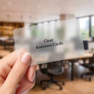 Remove This Text & Your Own Design Rounded Frosted Clear Business Cards