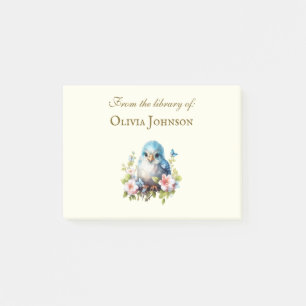 Removeable Custom Bookplate Pad Bird Post-it Notes