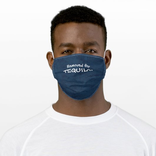 REMOVED FOR TEQUILA! ADULT CLOTH FACE MASK (Worn)