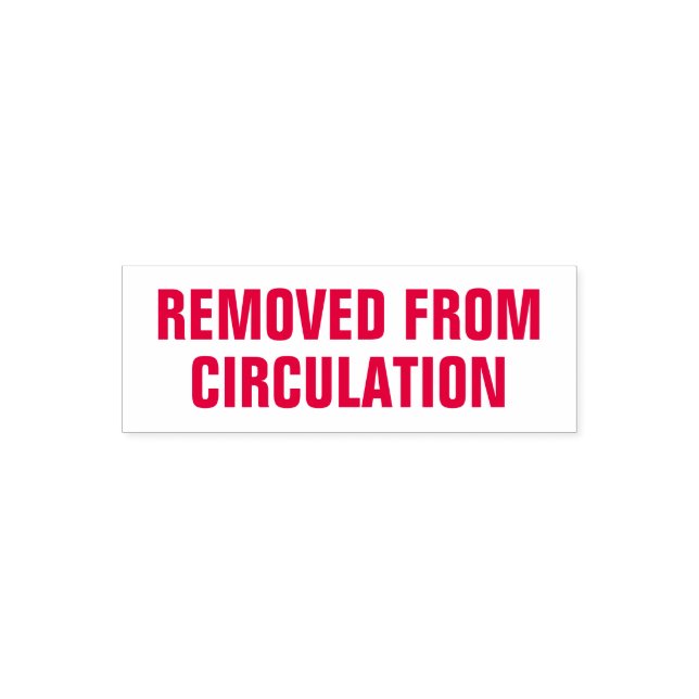 Removed from Circulation library self-inking stamp (Design)
