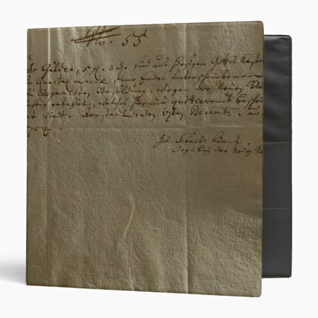 Remuneration Receipt, 17th December, 1704 Binder (Front/Inside)