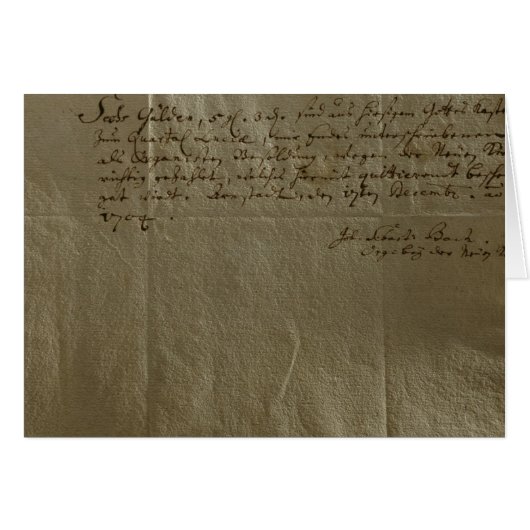 Remuneration Receipt, 17th December, 1704 Cards (Front Horizontal)