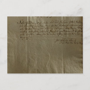 Remuneration Receipt, 17th December, 1704 Postcard